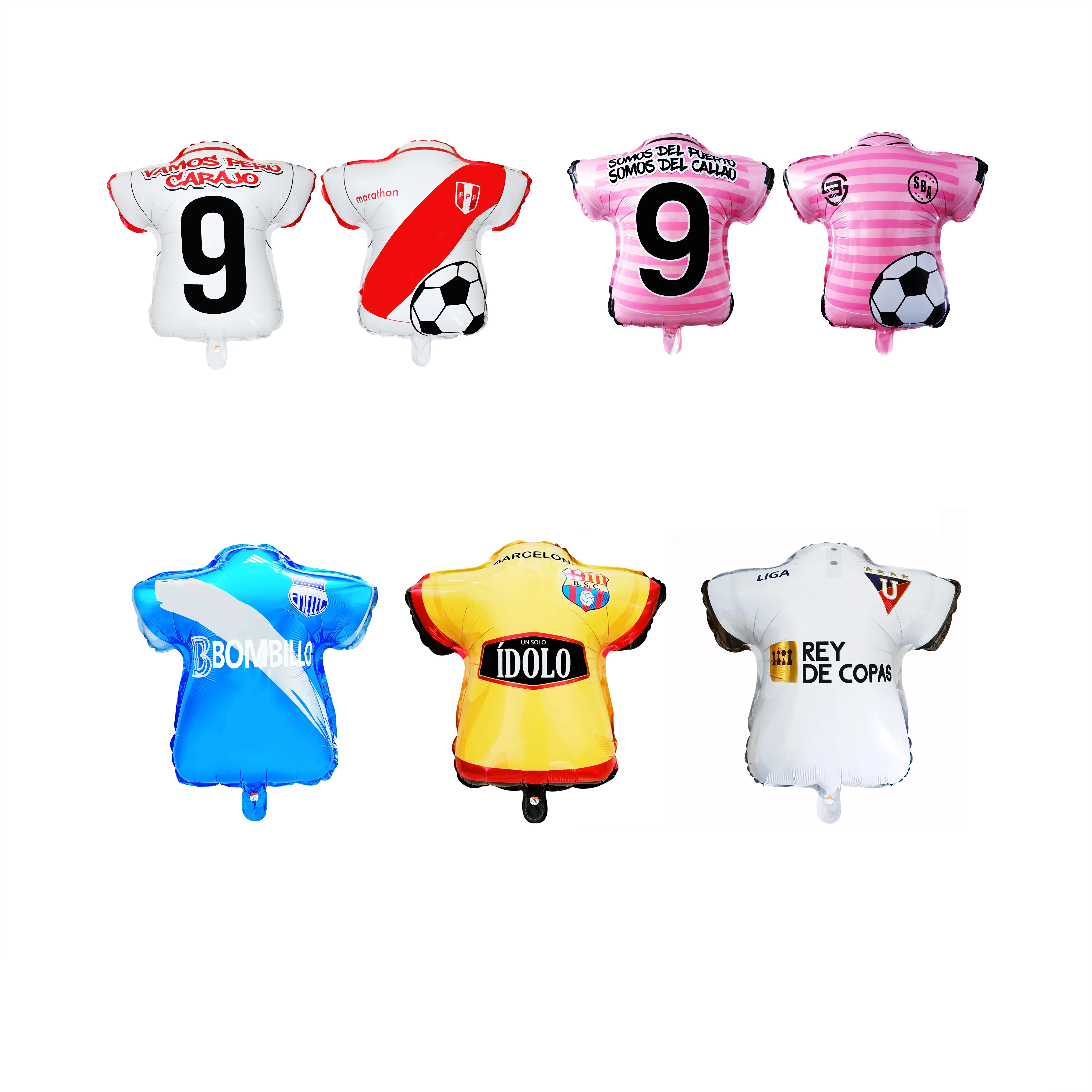 Tf Hot Koop Voetbal T-shirt Vormige Logo Premium Kwaliteit Helium Gevuld Folie Ballonnen Te Vieren De Wk Voor Decoratie