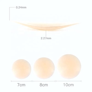 Couvre-mamelon solide sans couture adhésif en silicone avec colle Couvre-mamelon réutilisable invisible Emballage personnalisé - Product Image 5