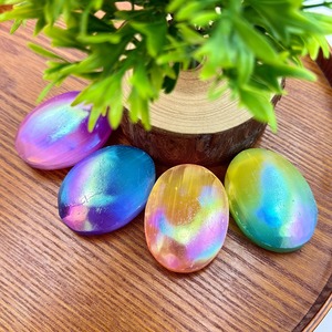 Piedra de Selenita Ovalada CrystaHola al por Mayor, Galvanizada y de Colores, Artesanía Ecológica de Alta Calidad, Tendencia de Moda, Tierra - Product Image 5