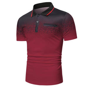 Polo de golf de hombre uniforme de algodón y poliéster al por mayor Polo de manga corta con logotipo bordado impresión por sublimación personalizada - Product Image 4