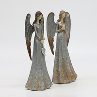 Ensemble de figurines d'anges artistiques en résine sculptées à la main, statues à ailes en forme de cœur, formes irrégulières, décorations spirituelles pour la maison, cadeaux