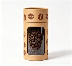 Tube en papier écologique cylindrique avec laminage mat et revêtement UV pour l'emballage du café et du thé et les emballages cadeaux - Product Image 5