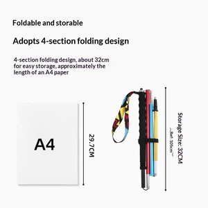 Bastones <span class=keywords><strong>de</strong></span> Trekking Plegables Profesionales <span class=keywords><strong>de</strong></span> Aleación <span class=keywords><strong>de</strong></span> Aluminio para Correr al Aire Libre, Senderismo y Montañismo - Product Image 4