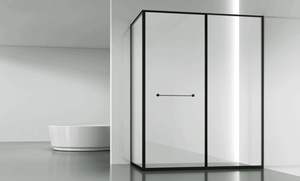 Vách tắm hình vuông Fy-16F - Vách tắm hoặc màn tắm có hai tấm cố định và một tấm trượt - Product Image 6