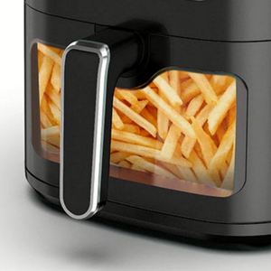 Friteuse électrique carrée en plastique 5L à commande numérique, sans huile, avec fonction de cuisson et fenêtre de visualisation, à haute efficacité énergétique - Product Image 2