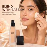 Fard à joues longue tenue, fond de teint correcteur, marque privée, aspect naturel, maquillage longue durée