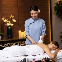 Vêtements de travail à Logo personnalisé pour femmes, ensemble d'uniformes de Massage thaïlandais de haute qualité pour Salon de beauté, tunique Spa