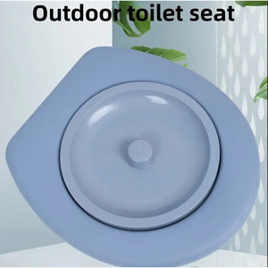 Asiento de inodoro portátil para acampar, senderismo al aire libre, uso de emergencia, 36 cm x 33 cm, forma redonda, diseño ligero - Product Image 3