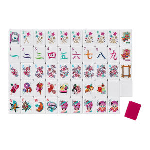 Juego de Mahjong Americano de Melamina Acrílica de 4 Capas, Color Rosa Caramelo, 160 Piezas, Plegable, Resistente al Agua, Portátil, para Regalo - Product Image 6