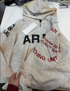 Felpe con Zip in Cotone 100% di Alta Qualità, Personalizzate, con Cuciture Sovrapposte, Lavaggio Acido, Vendita all'Ingrosso - Product Image 2
