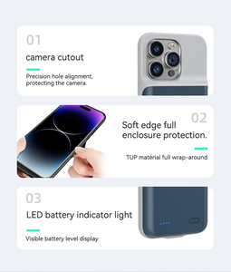 Étui <span class=keywords><strong>de</strong></span> <span class=keywords><strong>batterie</strong></span> externe durable pour <span class=keywords><strong>iPhone</strong></span> 12 13 14 15 16 17 Pro Max – <span class=keywords><strong>Batterie</strong></span> portable pour les voyages en extérieur - Product Image 6
