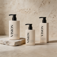 Nouvelle Arrivée Flacon de Shampooing 300ML 400ML 500ML Distributeur Bouteille en Plastique Dépoli Coloré pour Emballage Cosmétique