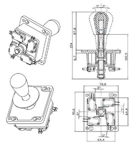 New American Style Joystick 4/8 Way Arcade MAME JAMMA Games Fighting Joystick Controller With HAPP Style - Product Image 6