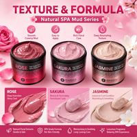 Boue de SPA florale naturelle pour chats et chiens, traitement hydratant pour un pelage doux et brillant, soin de toilettage pour animaux de compagnie à la rose, à la cerise et au jasmin