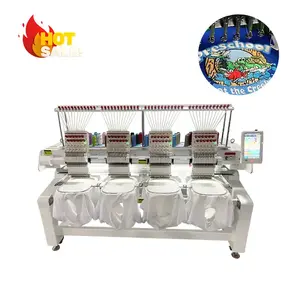 Best Price Automatic 4 Heads Hat Clothes T Shirt Embroidery Sewing Machine Computerized Embroidery Machine