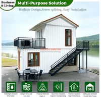 Casa Modular Pequeña, Casa Contenedor de Lujo, Villa Prefabricada de Acero Lista para Enviar, Ideal para Estancias en Jardines o Resorts