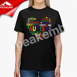 طباعة نقل DTF الوعي بمرض التوحد ، الحديد على التوحد نقل الفينيل للتيشيرت والحقائب الفارغة - Product Image 3