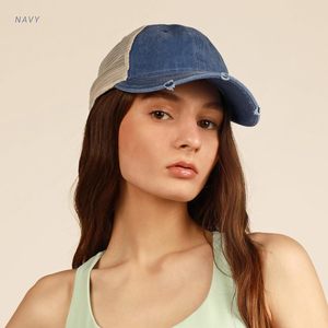 Gorra Trucker Premium de Malla Lavada para Uso Diario, Sin Estructura, Teñida con Pigmentos, Ajustable, para Exteriores, Común - Product Image 4