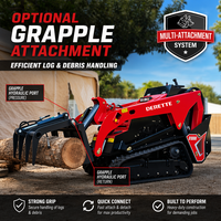 Chargeuse compacte sur chenilles Derette V1000, mini-chargeuse compacte haute performance avec accessoires pour l'agriculture