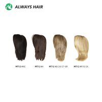 Perruque blonde à racines foncées de 9 pouces MT12, 100 % cheveux Remy chinois, Lace Front Mono Top, dentelle transparente, perruque en cheveux humains