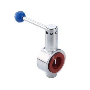 Vanne papillon manuelle en acier inoxydable sanitaire de qualité alimentaire 304/316L D71XDN25-200 pour la transformation alimentaire - Product Image 1