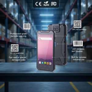 PDA portable de qualité industrielle Android 13, certifié CE FCC RoHS, <span class=keywords><strong>scanner</strong></span> de codes-barres et <span class=keywords><strong>QR</strong></span> codes pour le suivi des matériaux de fabrication - Product Image 1