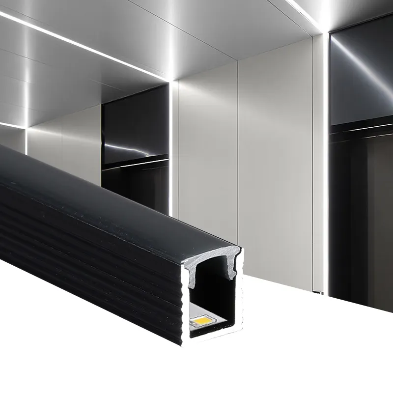 Özelleştirme tavan çubuğu aydınlatma şeritleri 1m 2m 3m alu kanal gömme alçıpan alçı duvar sıva alüminyum led profil