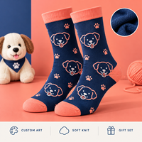 Chaussettes fantaisie en tricot avec motif animalier élargi, idéales pour cadeau, vente en gros, contenu du matériau, logo, format du pack, échantillon, avis