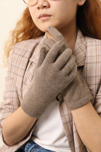<span class=keywords><strong>Gants</strong></span> d'hiver tricotés de luxe pour femmes, double couche, compatibles écran <span class=keywords><strong>tactile</strong></span>, mitaines chaudes <span class=keywords><strong>en</strong></span> cachemire, chauffe-mains à cinq doigts, double usage, séparables - Product Image 3