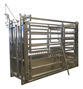 Galvanized Cattle Panel Squeeze Crush Cattle Handling Equipment with weighing scale