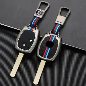 New Car Key Cover Remote Zinc Alloy+Silicone Key Shell Fob Protector Suitable for Honda