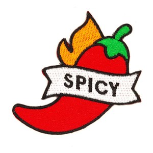 Nouvel arrivage Patchs brodés de dessins animés Vente en gros Applique en tissu végétal botanique <span class=keywords><strong>Patch</strong></span> brodé personnalisé poivron rouge épicé - Product Image 6