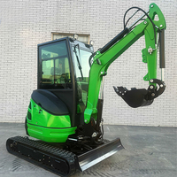 Mini-excavatrice hydraulique sur chenilles, rotation à 360°, flèche flexible, chenilles en caoutchouc, petite machine de terrassement pour moteur, godet de 0,05 m³