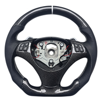 Nouvel arrivage en stock : Volant en cuir perforé et fibre de carbone, nouveau produit le plus populaire pour BMW E90, matériau en cuir