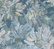 Tissu Jacquard Brocart Floral Style Peinture à l'Huile Monet, 70% Polyester 30% Coton, Teint en Fil, Tissage Haute Densité, 305 GSM