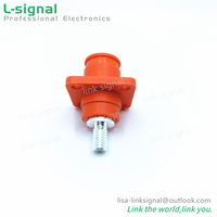 Connecteur HV prises de courant avec tige filetée, 20 pièces, stockage d'énergie, 1 broche 8MM, Orange, mâle IP67