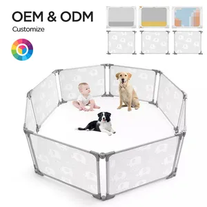 Children Infant Play Pen Kids Small Plastic Fence Safety Adjustable Mini Baby Playpen Modern With Ball And Mat