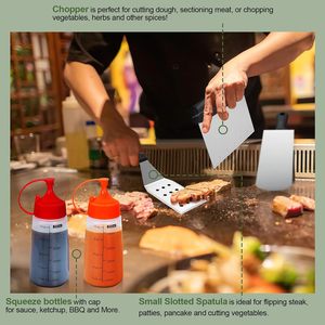 Kit d'accessoires pour plancha en acier inoxydable 28 pièces, spatules élargies, résistantes à la chaleur, durables pour barbecue et camping - Product Image 5
