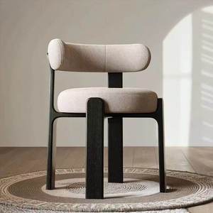<span class=keywords><strong>Sedia</strong></span> da Pranzo in Stile Vintage con Seduta Imbottita Morbida e Finitura in Noce, Realizzata in Legno di Frassino per Sala da Pranzo e Spogliatoio - Product Image 6