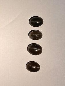Cabujón de ojo de gato de espectrolita Natural, 5 uds., corte ovalado, piedra preciosa suelta, tratada térmicamente para producción de joyería a granel - Product Image 4