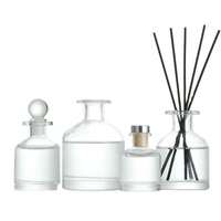 Bouteille vide carrée pour huile aromatique avec bâtonnets diffuseurs, désodorisant, parfum, flacon diffuseur en verre 50ml 100ml 200ml