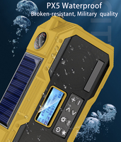 NOAA WB DAB FM Digitalradio Drahtlose Solar lautsprecher mit Taschenlampe Power Bank SOS Thermometer tragbares Außen-und Heim radio