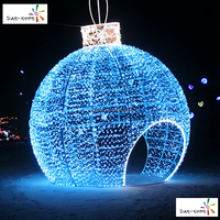 Grande boule LED géante pour décoration de Noël extérieure, indice de protection IP44, blanc chaud 2700K, CRI élevé 80, durée de vie de 50 000 heures, facile à installer