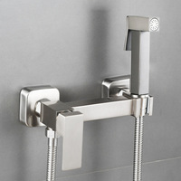 Chrome poli levier unique montage mural en laiton salle de bain toilette Bidet pulvérisateur haute pression économie d'eau Jet robinet de douche pour