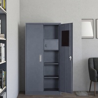 Armario Moderno para el Hogar, de Almacenamiento, de 2 Puertas, Diseño Personalizado, para Dormitorio, Ropero de Acero y Metal con Espejo