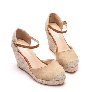 Sandalias Espadrilles para Mujer con Hebilla, Tacón Alto de 9 cm, Tallas Grandes, Plataforma de Yute Natural, Cuerda de Cáñamo y Paja - Product Image 5