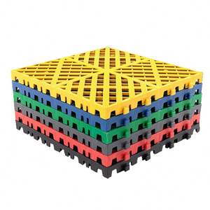 Alfombrillas de goma de garaje entrelazadas de plástico, baldosas profesionales de garaje, baldosas de vinilo multicolor de 3cm de espesor - Product Image 1