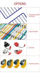 รถเข็นช็อปปิ้งสองชั้น Highbright ประหยัดพื้นที่ สำหรับซูเปอร์มาร์เก็ตและร้านขายของชำ - Product Image 6