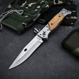 Xách tay Chống cơ thể chiến thuật gấp dao cao-độ cứng Survival <span class=keywords><strong>Knife</strong></span> với gỗ xử lý cho lĩnh vực ngoài trời DIY - Product Image 6