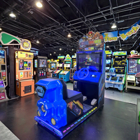Machine de jeu vidéo d'arcade à pièces pour enfants, simulateur de course automobile, garantie 1 an, fabriqué en plastique et en fer durables